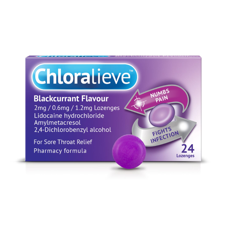Chloralieve Blackcurrant Lozenges