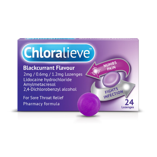 Chloralieve Blackcurrant Lozenges