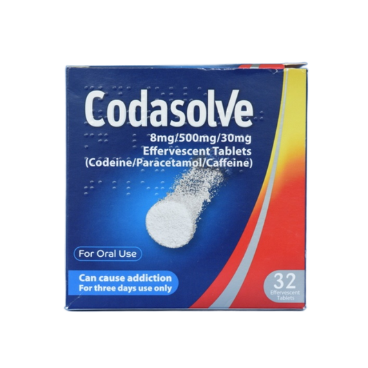 Codasolve Effervescent Tablets 8mg/500mg/30mg