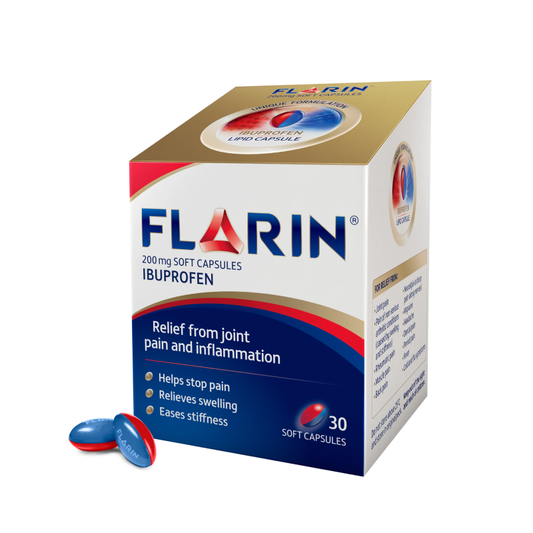 Flarin Joint & Muscular Pain Relief 200 mg Soft Capsules