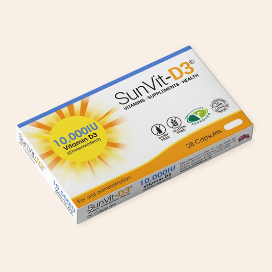 SunVit Vitamin D3 10,000IU 28 High Strength Weekly Capsules