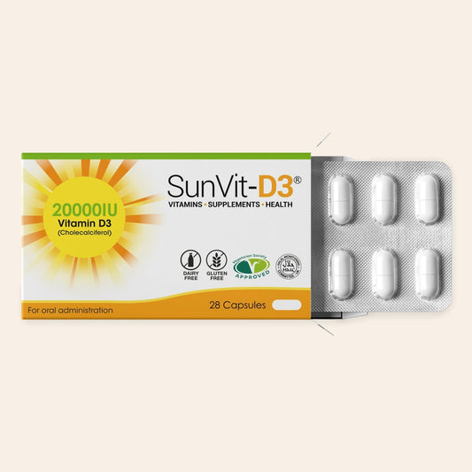 SunVit Vitamin D3 20,000IU 28 High Strength Weekly Capsules
