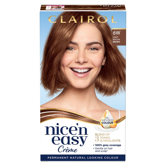 Clairol Nice N Easy 6W Light Mocha Brown