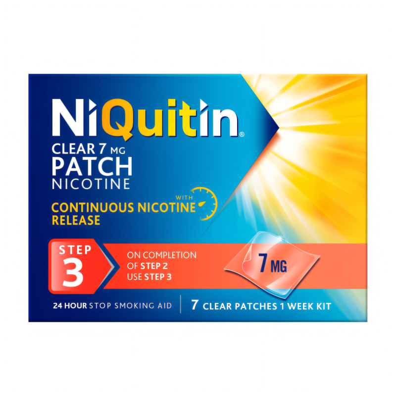 Niquitin 7mg Clear Nicotine Patch Step 3