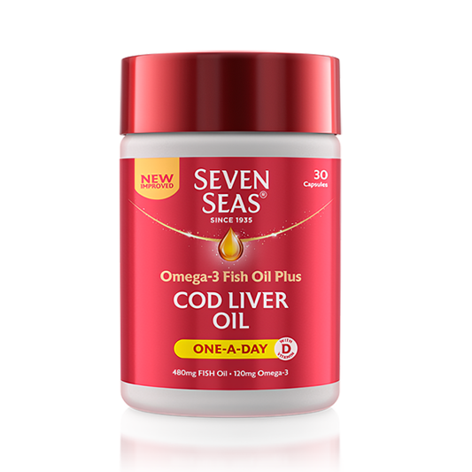 Seven Seas Omega-3 Fish Oil Plus One-A-Day Capsules