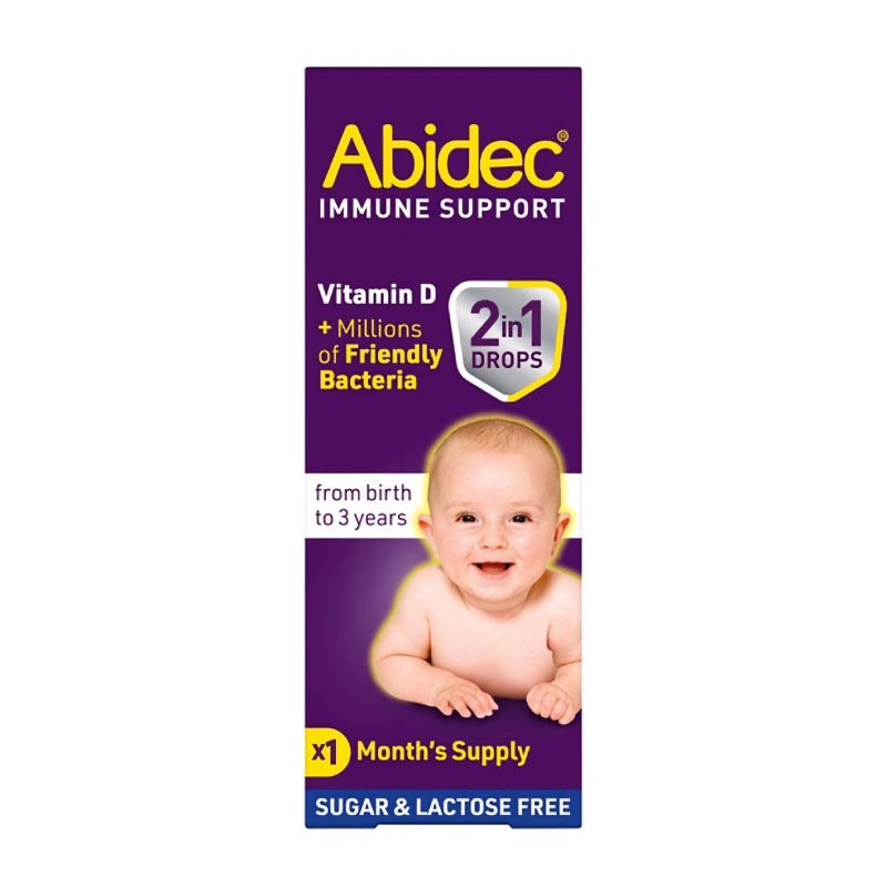 Abidec Immune Support Vitamin D Drops from Birth to 3 Years 7.5ml
